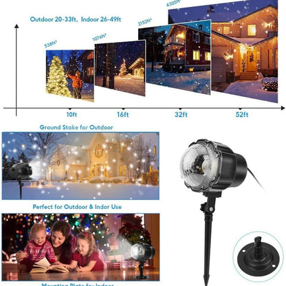 Proyector de luz y nieve para Navidad