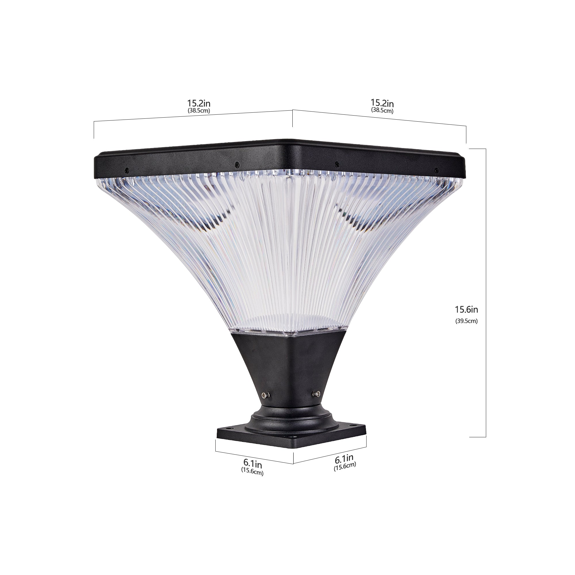 Solar Street Lamp Cap with Base 1 pack