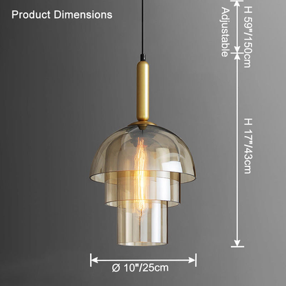 Suspension cloche en verre