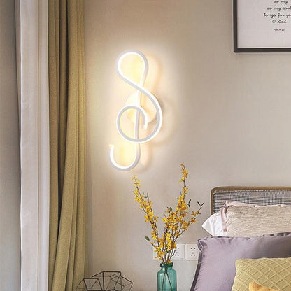 Musical Note Sculptural Wall Sconce