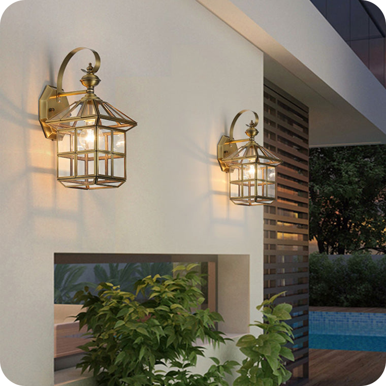 Outdoor Wall Lantern Golden Fairy Tale