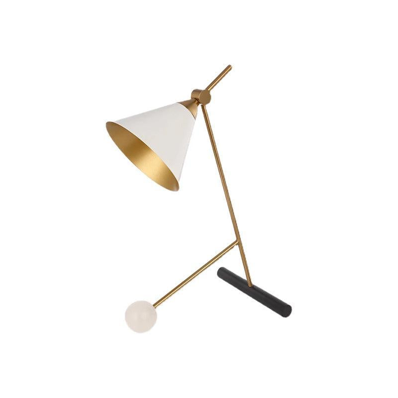 Unique Cone Articulating Marble Desk Lamp