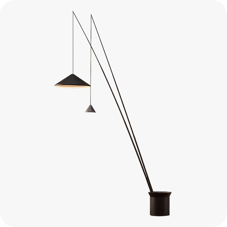 3-light Overhanging Floor Lamp