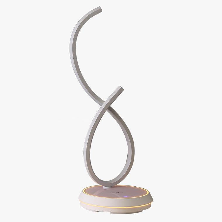 Dimmable Infinity Sculptural Table Lamp with Wireless Charger