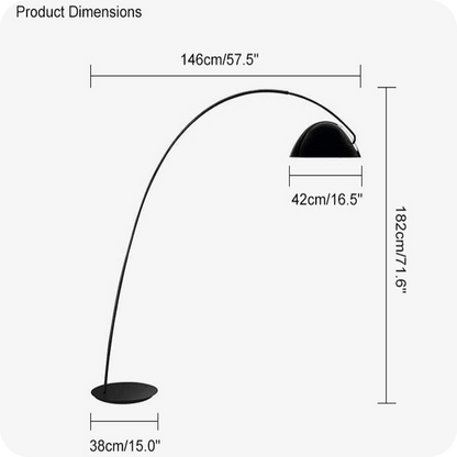 Lampadaire Dome Arc pour salle à manger