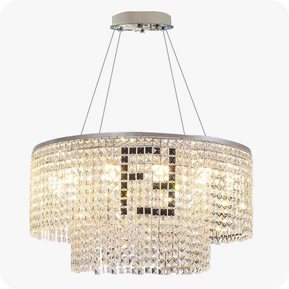 Great 2 Tier Round Crystal Chandelier