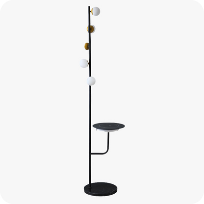 Bubble Dimmable Floor Lamp with Charging Tray