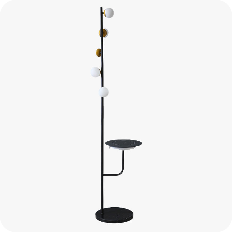 Bubble Dimmable Floor Lamp with Charging Tray