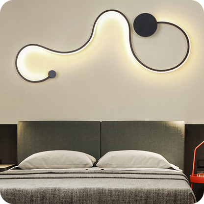 Aplique de pared LED con forma de serpiente larga