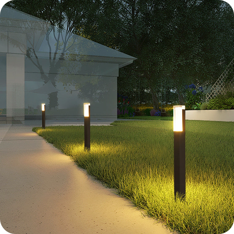 Square Hardwired Pathway Light