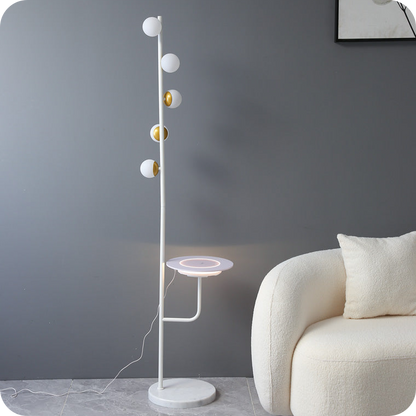 Bubble Dimmable Floor Lamp with Charging Tray