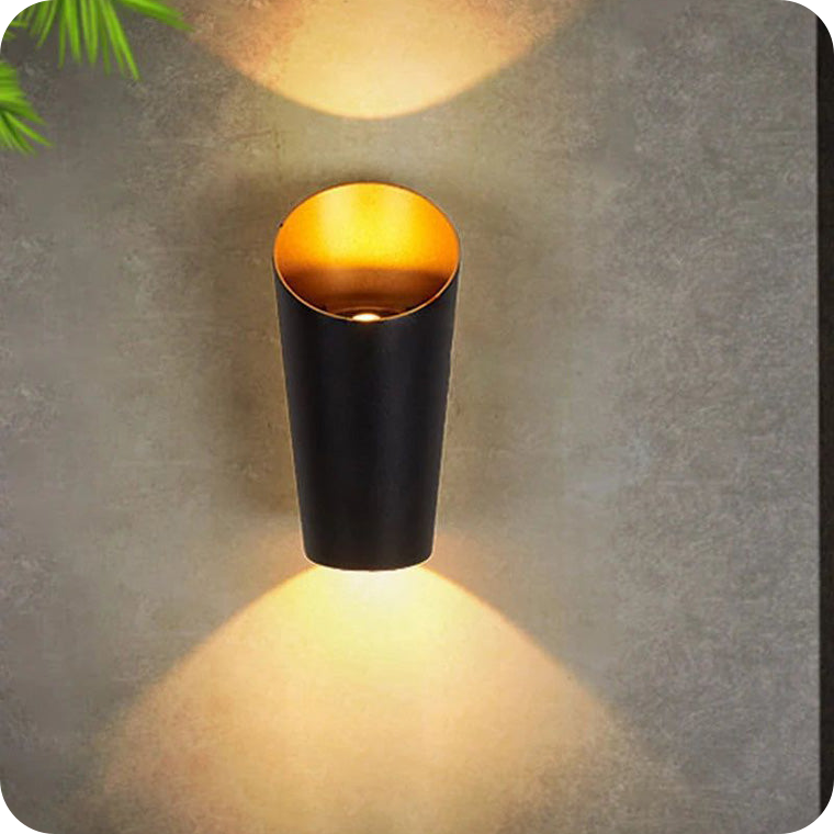 Cylinder Up Down Outdoor Wall Light