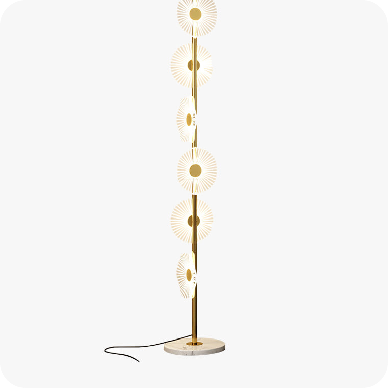 Multi-light Dimmable Floor Lamp with Remote