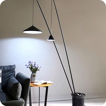 3-light Overhanging Floor Lamp