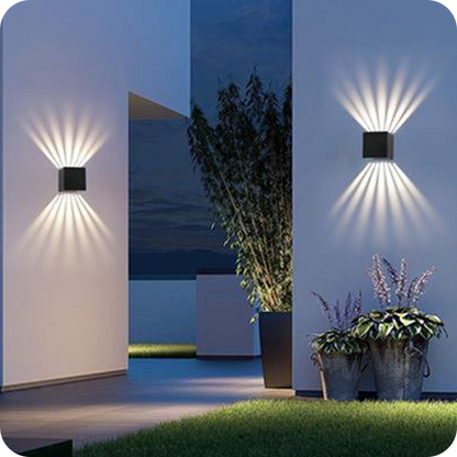 Square Outdoor Up Down Wall Light