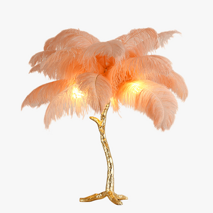 Feather Palm Tree Table Lamp