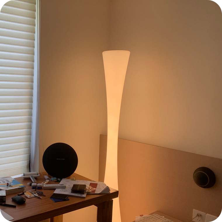 Tall Cylinder Floor Lamp with Hue Dimmer