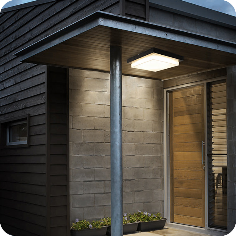 Square Outdoor Ceiling Light