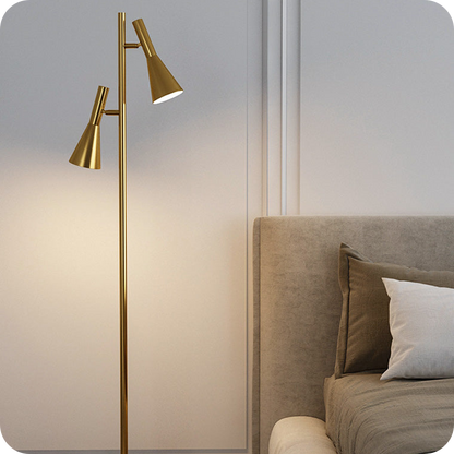 2-bulb Adjustable Pole Floor Lamp