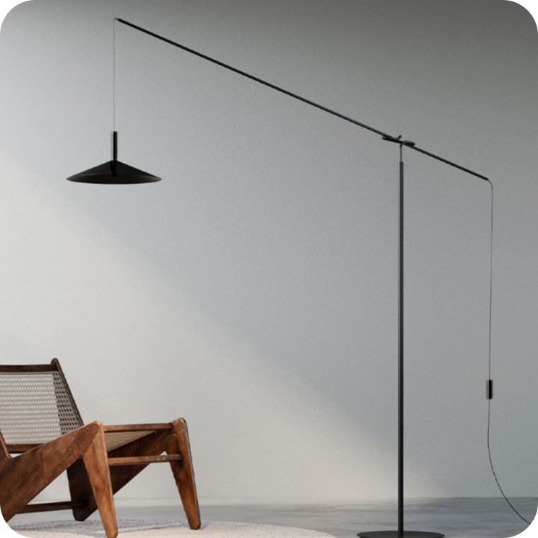 Cantilever Reading Floor Lamp over the Couch