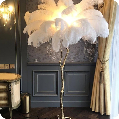 Feather Palm Tree Floor Lamp