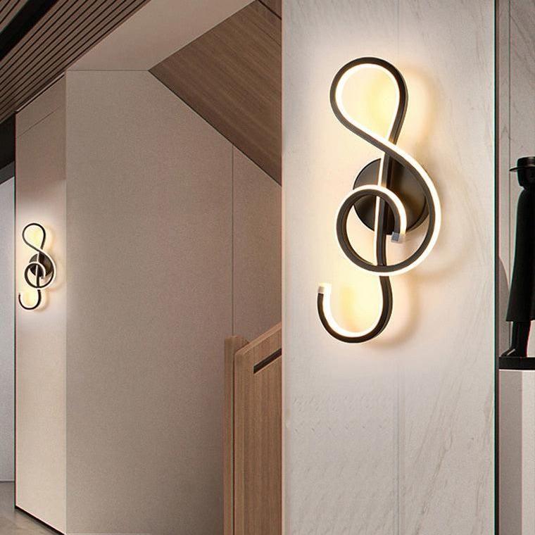 Musical Note Sculptural Wall Sconce