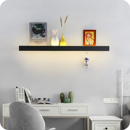 Long Linear Wall Sconce with Shelf