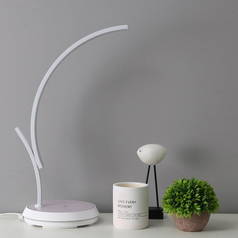 Dimmable Touch Arc Desk Lamp with Wireless Charger