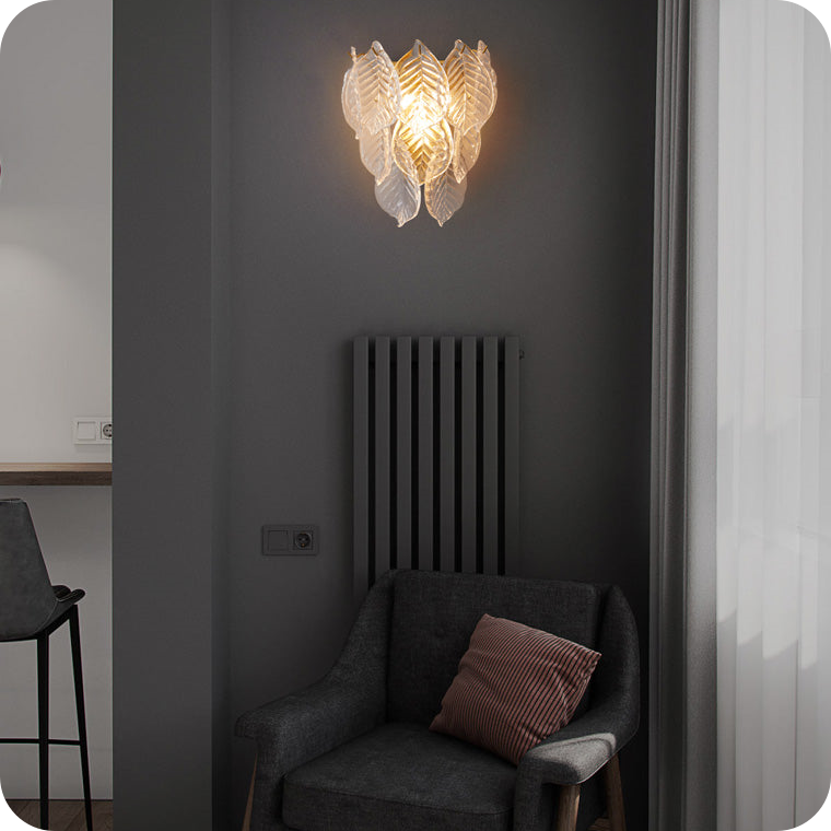 Leaf Glass Wall Sconce