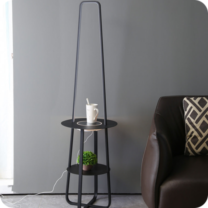 Dimmable Floor Lamp with Charging Table