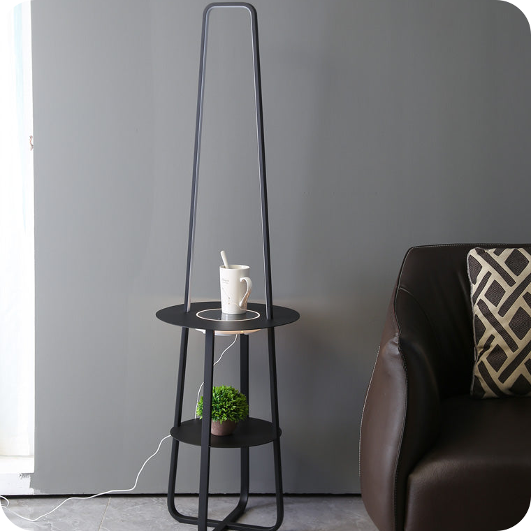 Dimmable Floor Lamp with Charging Table