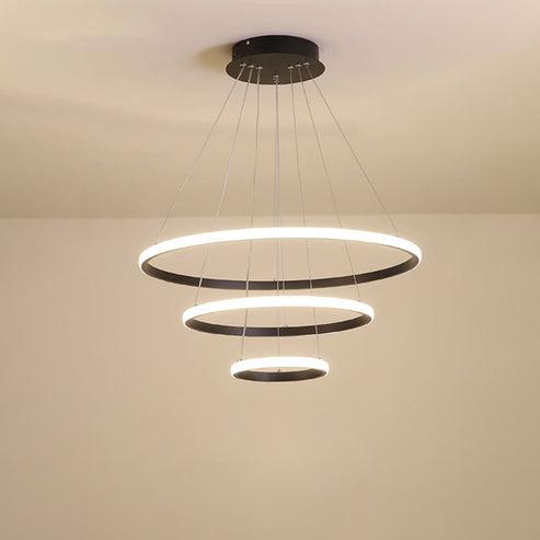 Tiered Led Ring Chandelier