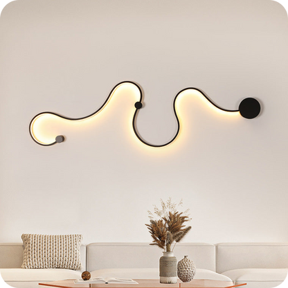 Aplique de pared LED con forma de serpiente larga