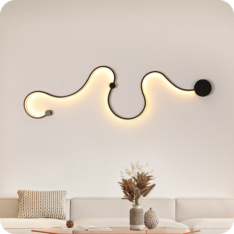 Aplique de pared LED con forma de serpiente larga