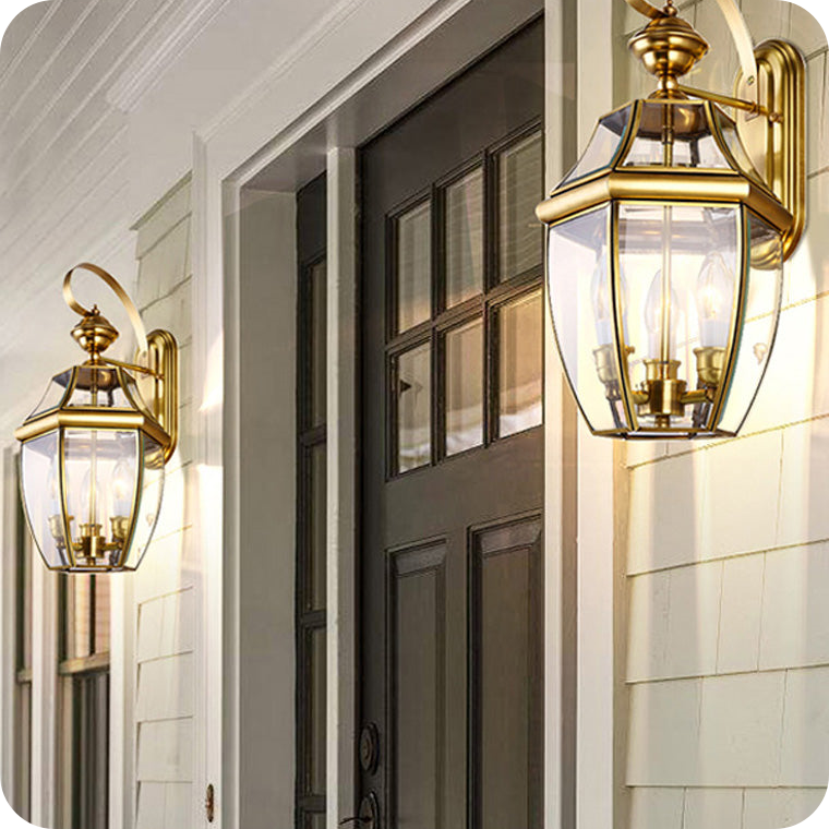 Colonical Gold Outdoor Sconce