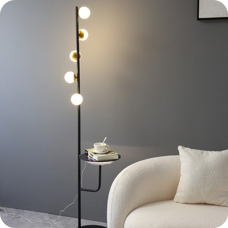 Bubble Dimmable Floor Lamp with Charging Tray