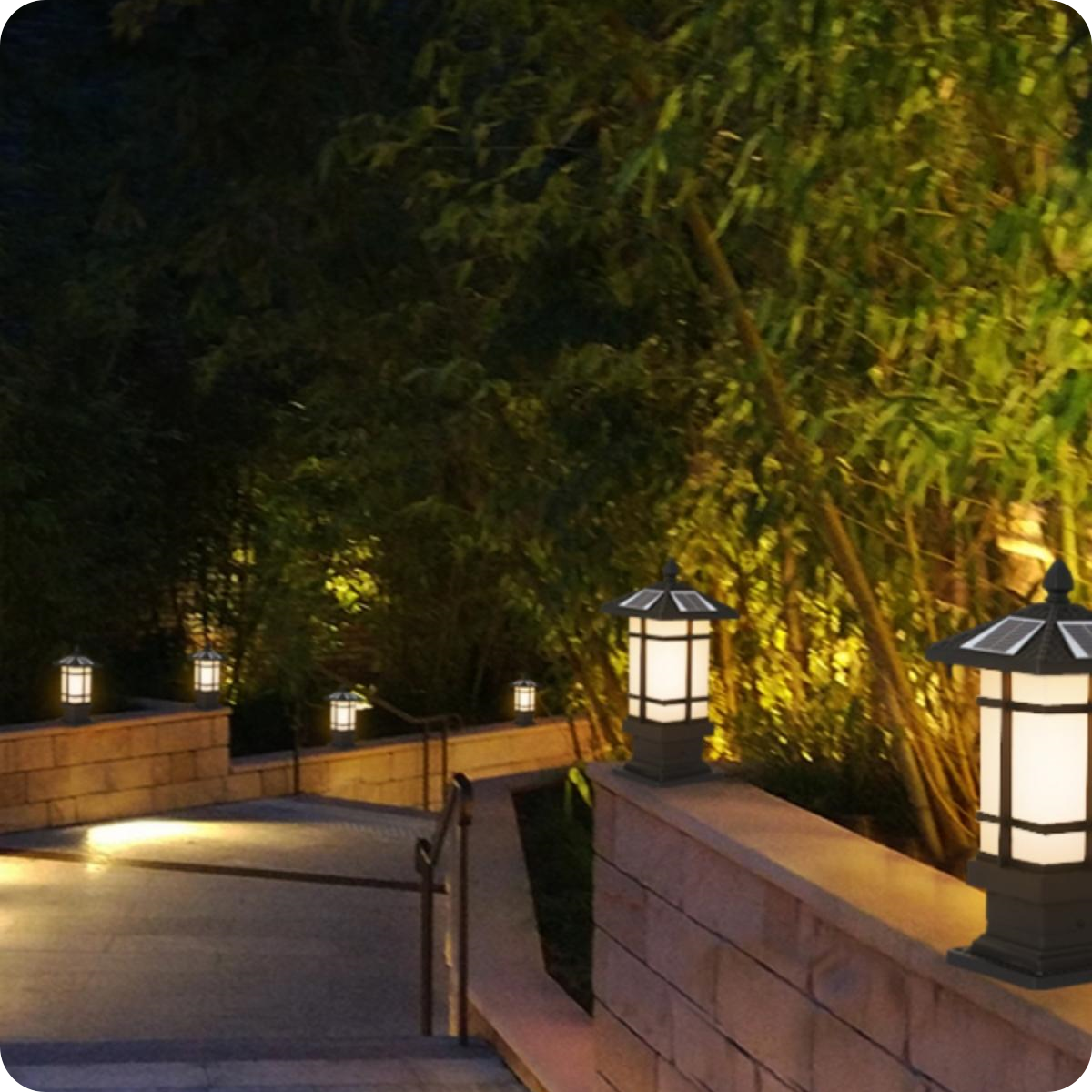 Square Outdoor Pillar Light