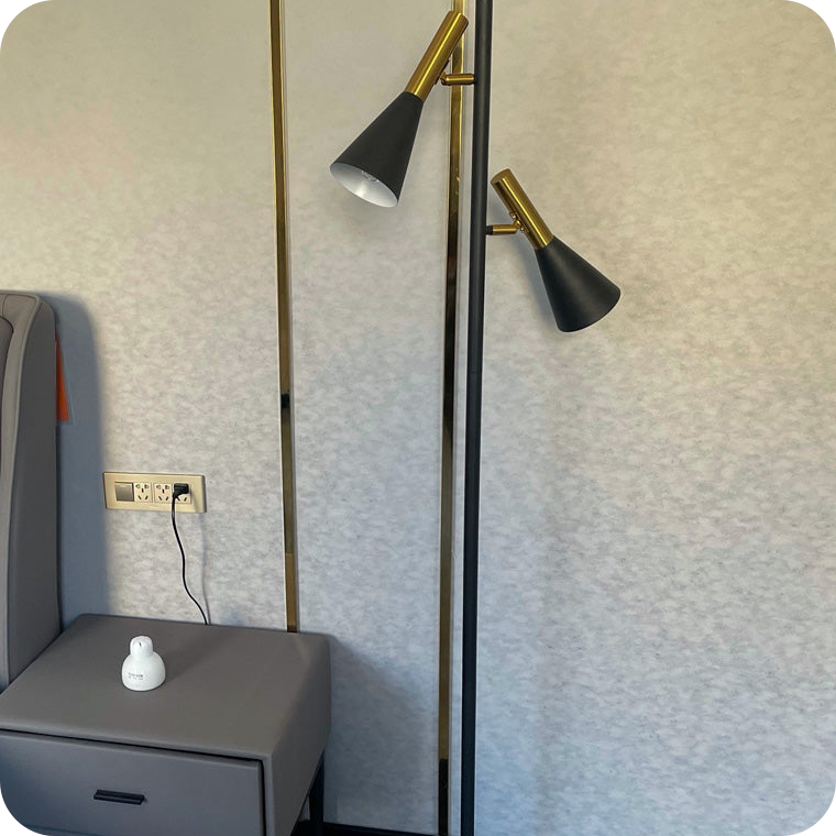 2-bulb Adjustable Pole Floor Lamp