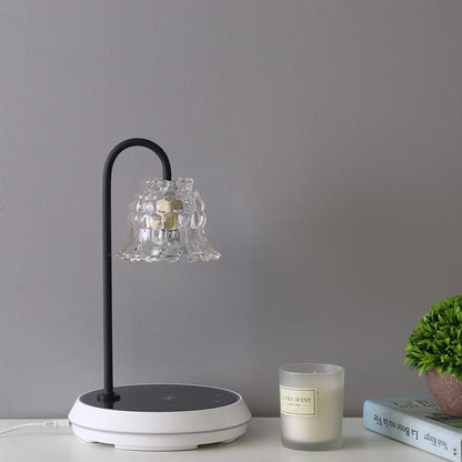 Dimmable Touch Small Glass Table Lamp with Wireless Charger