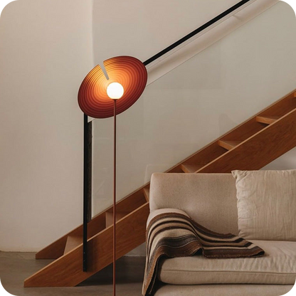 Interesting Floor Lamp with Adjustable Disc