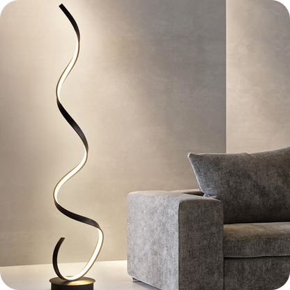 Lampadaire LED en spirale