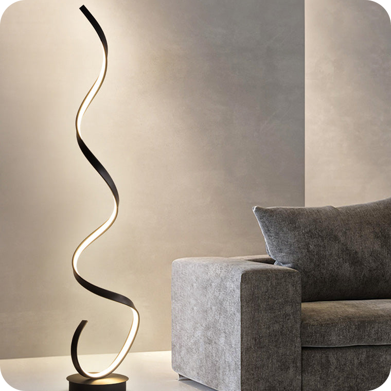 Lampadaire LED en spirale