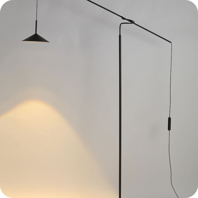 Cantilever Reading Floor Lamp over the Couch