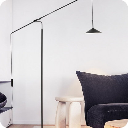 Cantilever Reading Floor Lamp over the Couch