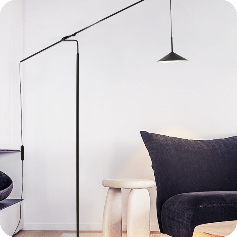 Cantilever Reading Floor Lamp over the Couch