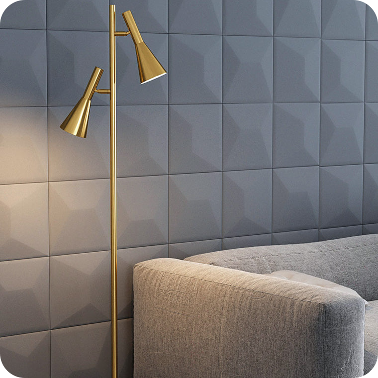 2-bulb Adjustable Pole Floor Lamp