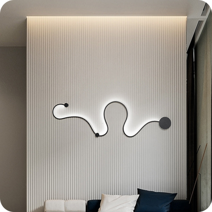 Aplique de pared LED con forma de serpiente larga