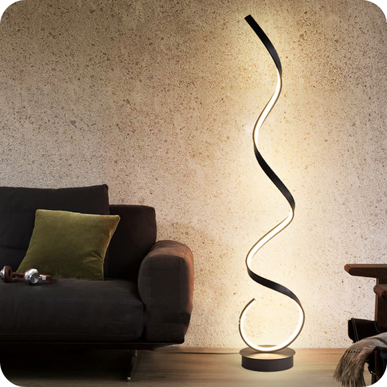 Lampadaire LED en spirale