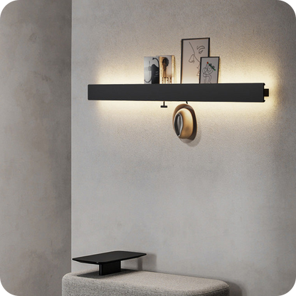 Long Linear Wall Sconce with Shelf