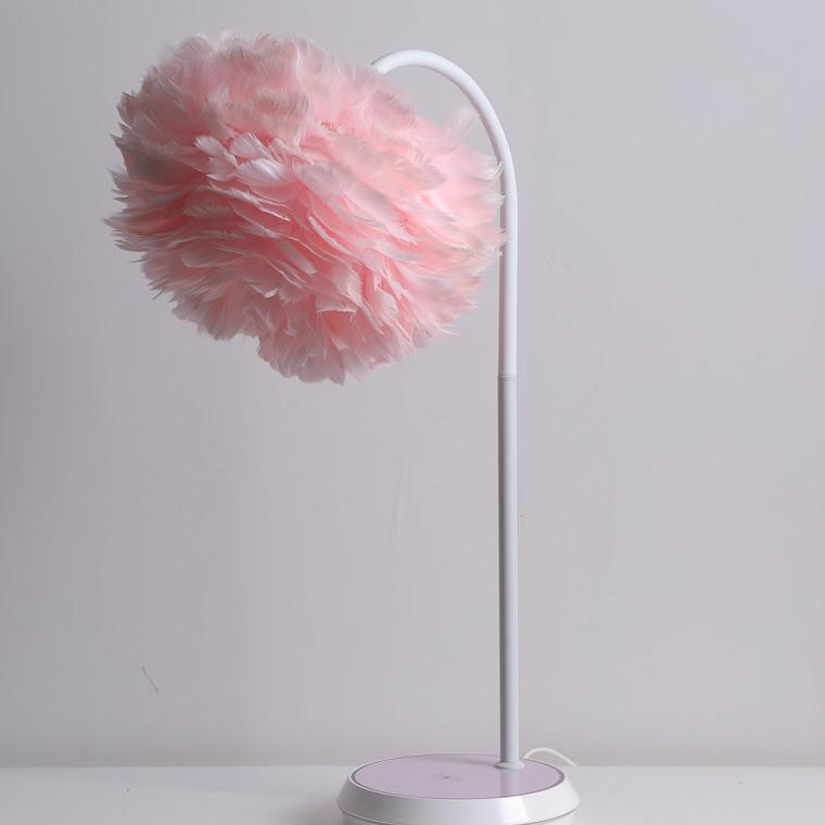 Dimmable Flexible Feather Night Lamp with Wireless Charger